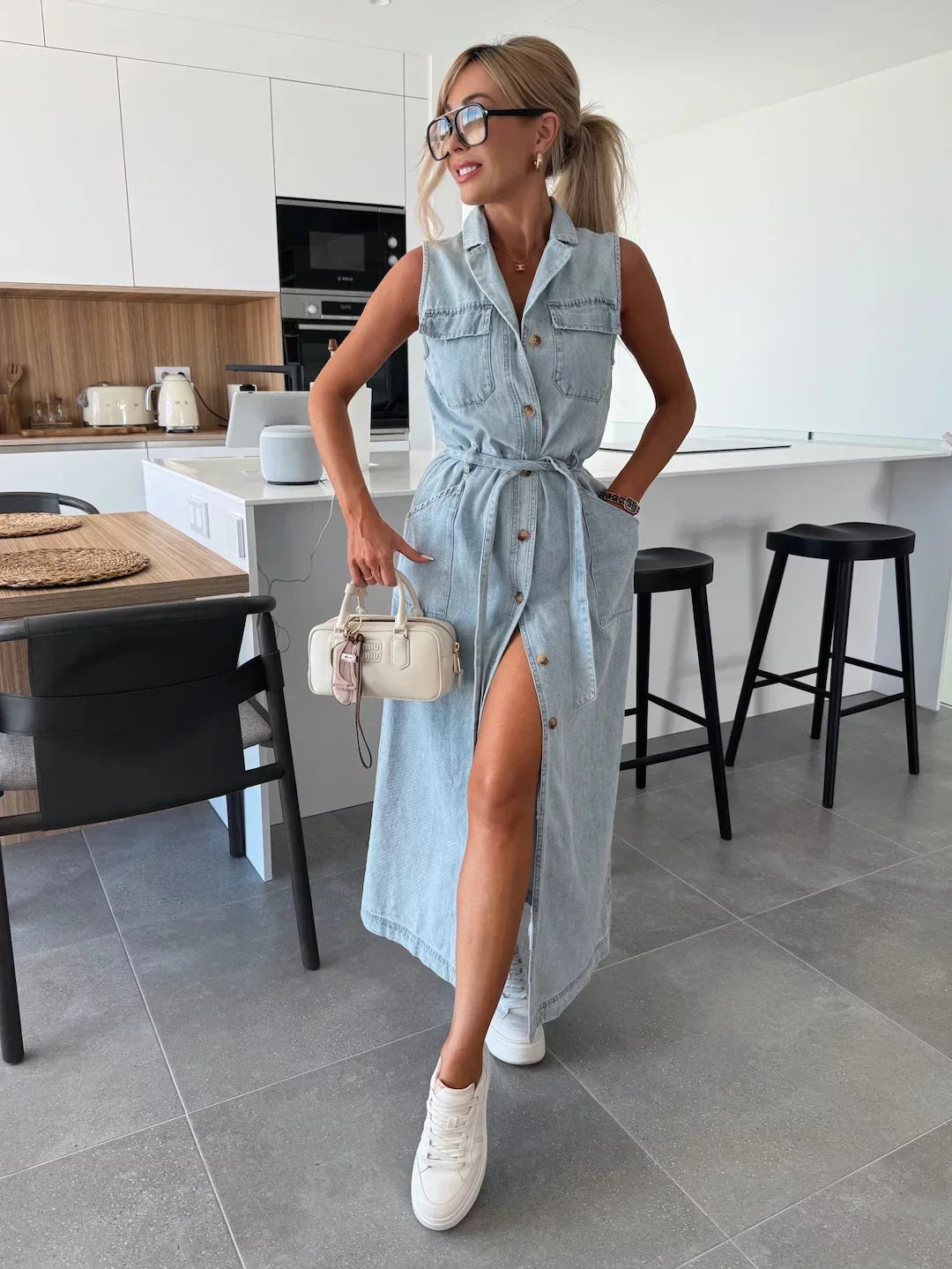 Louisa | Maxi Dress in Denim