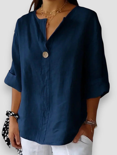 Tessa - Blouse Casual avec Décolleté en V