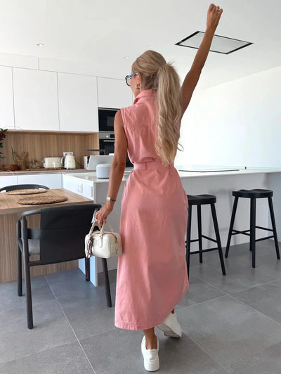 Louisa | Denim Maxi Dress