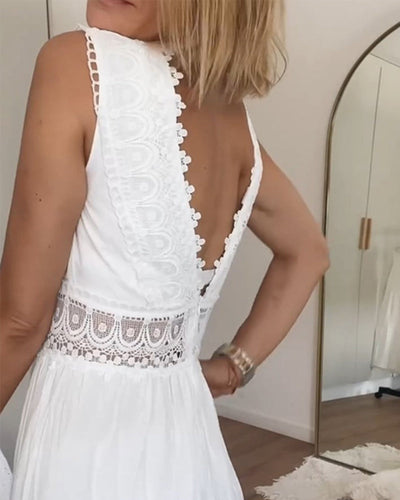 CWJ Paula™ | Maxikleed met kantaccenten in Boho-stijl