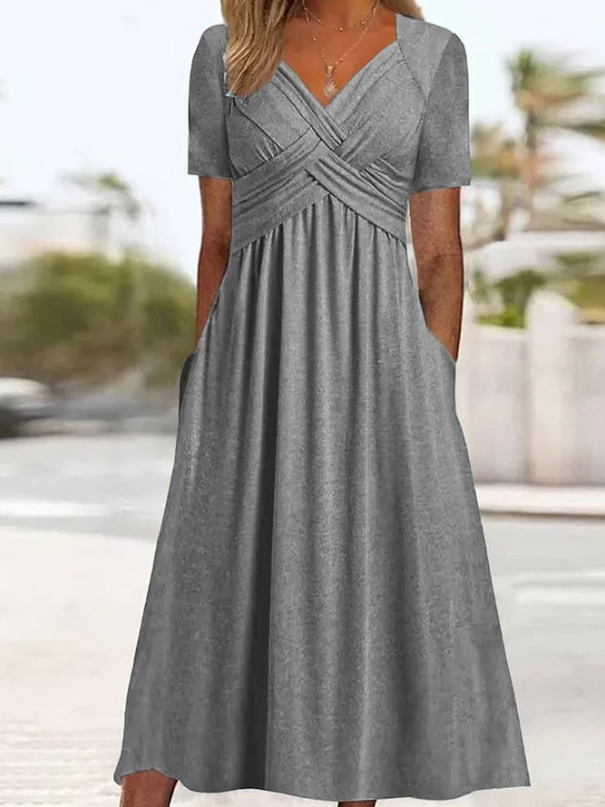 CWJ Delilah™ | Midi-jurk met taille-naad en zakken