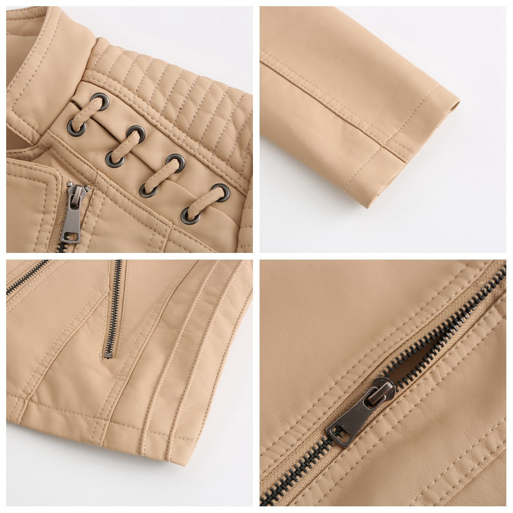 💥vente chaude🔥Veste en cuir d'agneau lavé