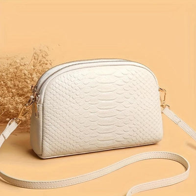 Cora | Belle mini sac à bandoulière en simili cuir avec motif crocodile