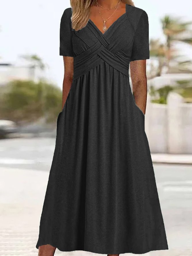 CWJ Delilah™ | Midi-jurk met taille-naad en zakken