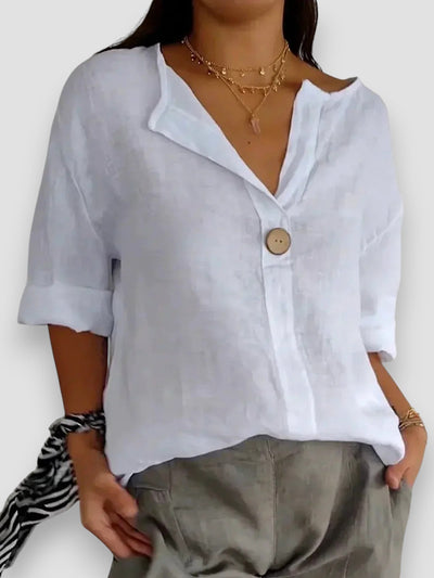 Tessa - Blouse Casual avec Décolleté en V