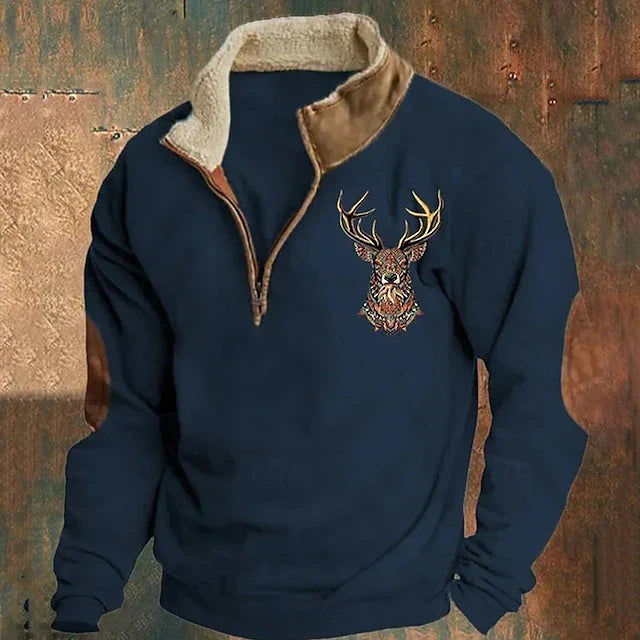 Dirk - Elegant sweater with quarter zip