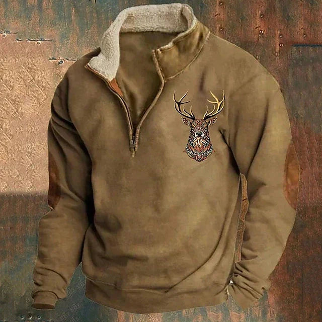 Dirk - Elegant sweater with quarter zip