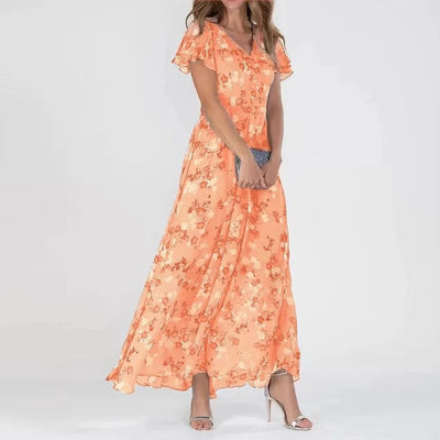 Sofia™ | Bloemenjurk met Volantmouwen