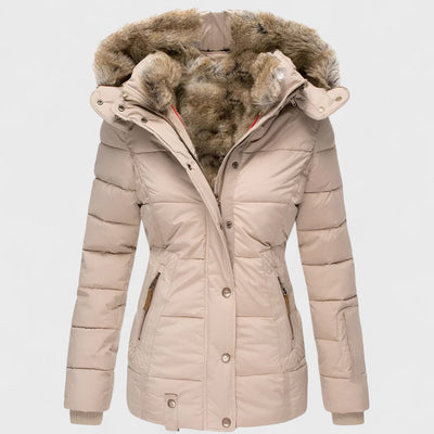 Annamarie - Hooded Puffer Jacket with Slim Fit Design