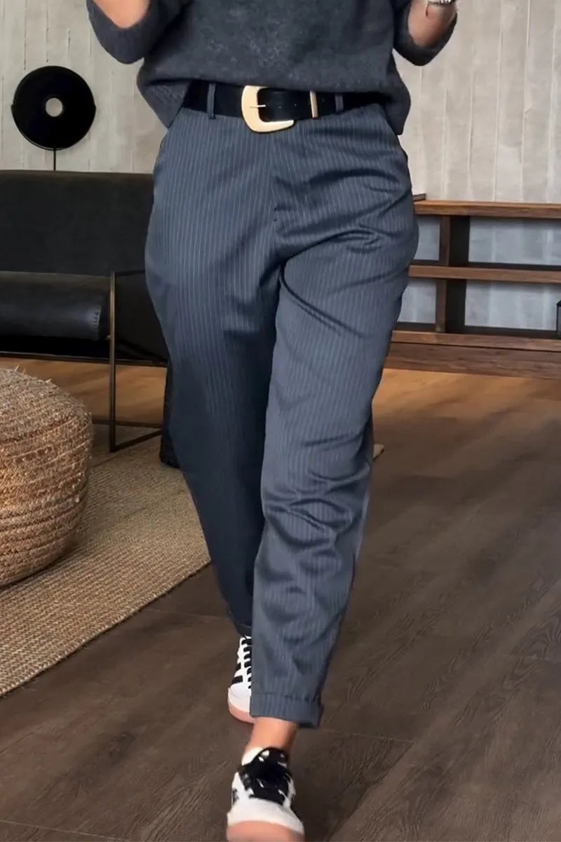 Élodie-Claire™ | Pantalons Rayés Sur Mesure