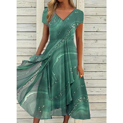 Naomi | Midi Dress with V-neck