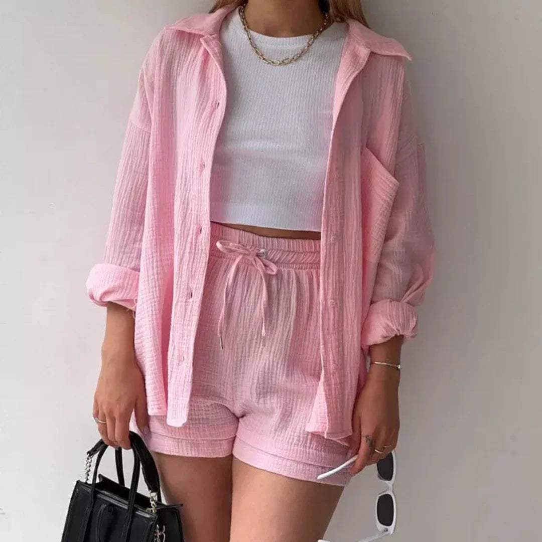 Adélie™ | 2-piece set with shirt and shorts made of cotton
