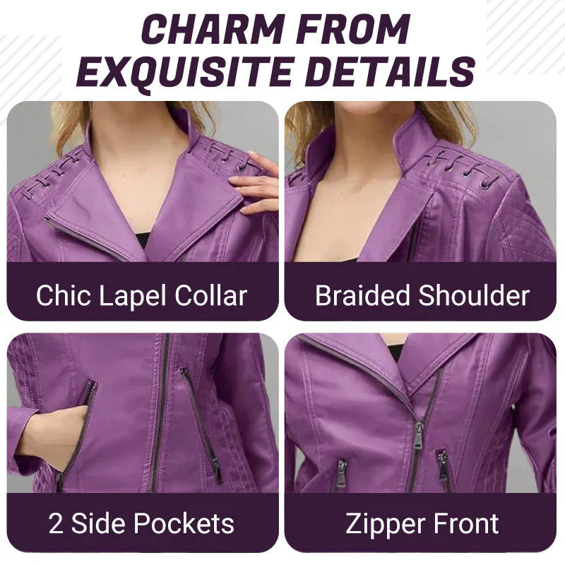 💥vente chaude🔥Veste en cuir d'agneau lavé