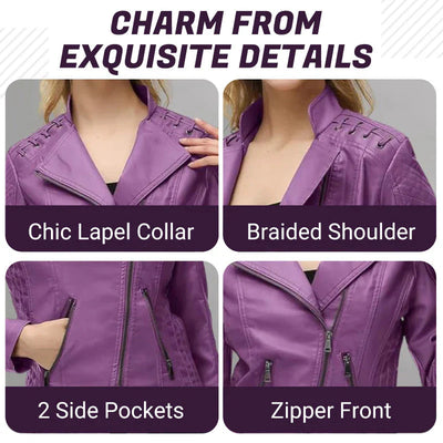 💥vente chaude🔥Veste en cuir d'agneau lavé