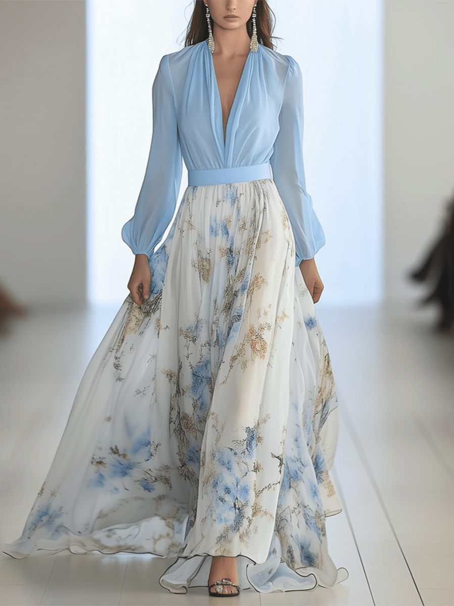 Tess™ | Lange Jurk met Bloemenprint