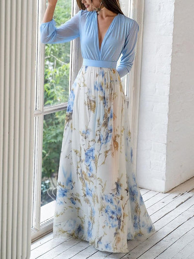 Tess™ | Lange Jurk met Bloemenprint