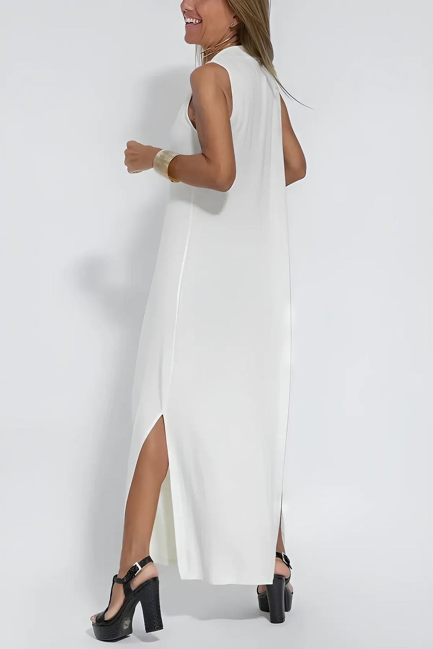 Ava™ | Elegant Long Dress + Free Gold Bracelet