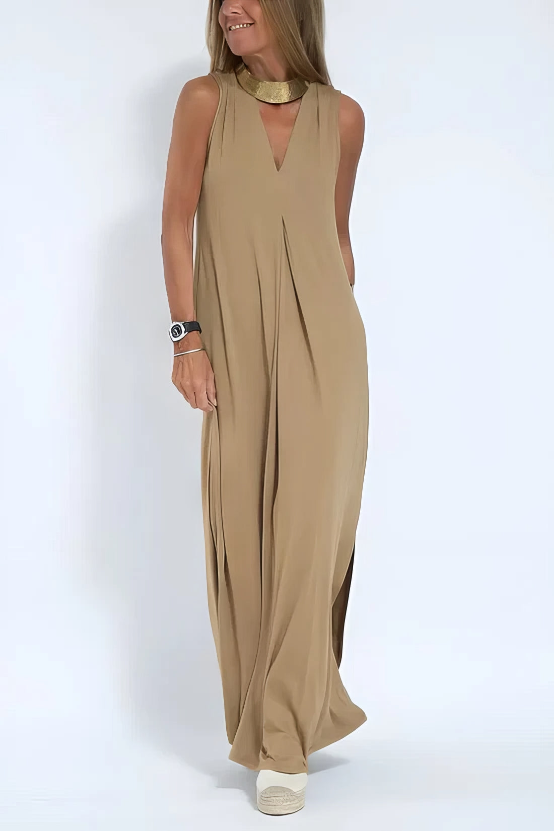 Ava™ | Elegant Long Dress + Free Gold Bracelet