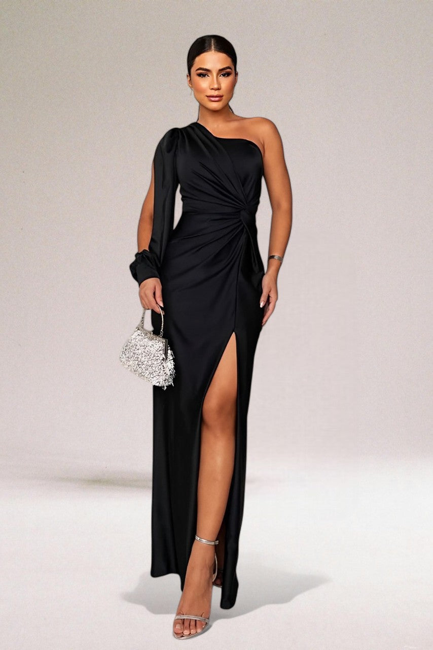 Venus™ | One-Shoulder Jurk met Drapering